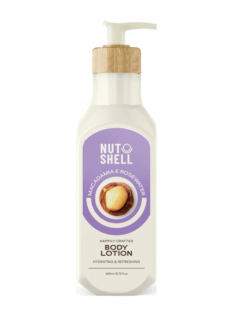 NUTSHELL BODY LOTION (MACADAMIA & ROSE WATER) 465ML.