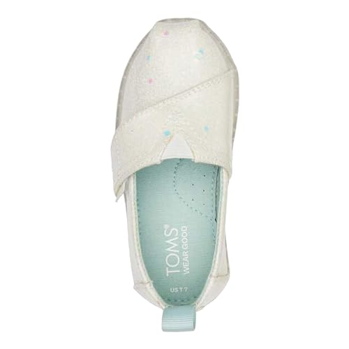 TOMS Girl's Classic Alpargata Loafer Flat, White Confetti Coated Glitter, UK 2/US 00 - Image 4