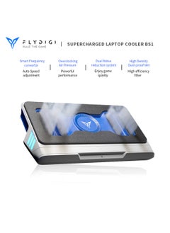 FlyDigi Supercharged Laptop Cooling Fan BS1 - Innovative Closed Turbo Cooling | Temperature Control  - Image 1