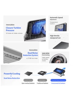 FlyDigi Supercharged Laptop Cooling Fan BS1 - Innovative Closed Turbo Cooling | Temperature Control  - Image 2