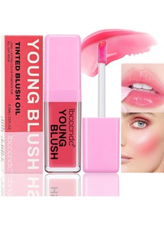 ibcccndc Tinted Blush Oil Liquid Blush for Cheeks Dewy and Natural Flush Finish Pink Blush Skin Tint Lasting Liquid Blush Oil Moisturizing Lightweight and Waterproof for All Skin Tones Liquid Blusher 6.5ml  - Image 2