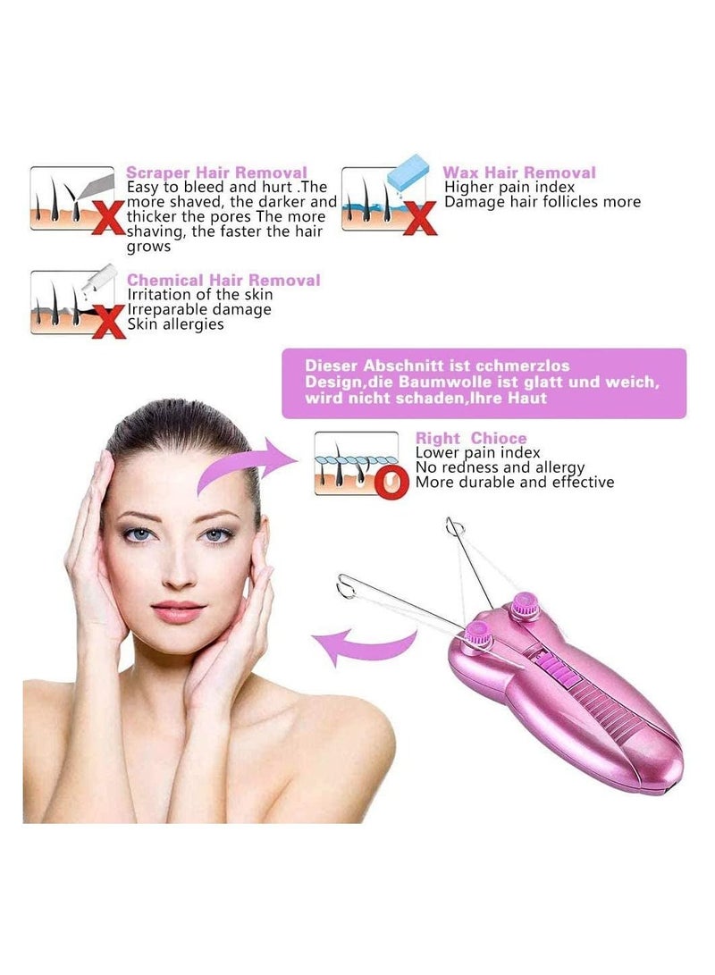 BrOwns Portable Butterfly Facial and Body Hair Removal Shaver Epilator Cotton Thread Trimmer Razor for Women - Image 4