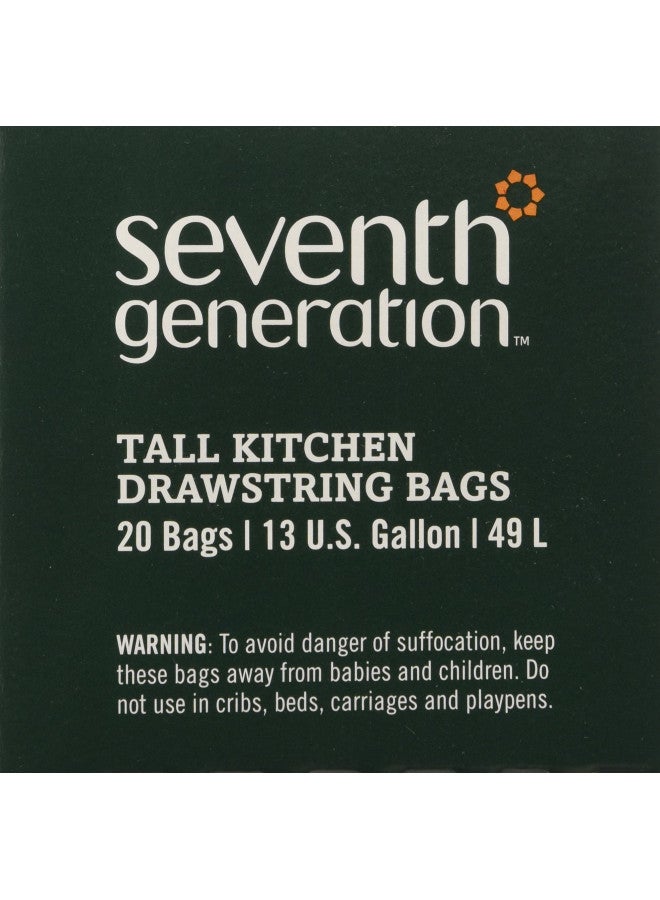 Seventh Generation Trash Bags, Tall Kitchen, 13-Gallon, 20-Count Boxes (Pack of 12) - Image 2