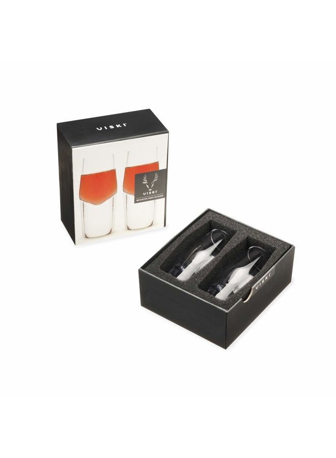 Viski Crystal Heavyweight Shot Glasses Set of 2 - Premium Crystal Clear Glass, Stylish Shot Glasses, Shot Glass Gift Set, 2 oz - Image 1