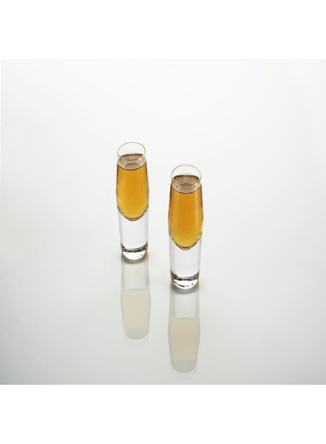 Viski Crystal Heavyweight Shot Glasses Set of 2 - Premium Crystal Clear Glass, Stylish Shot Glasses, Shot Glass Gift Set, 2 oz - Image 2