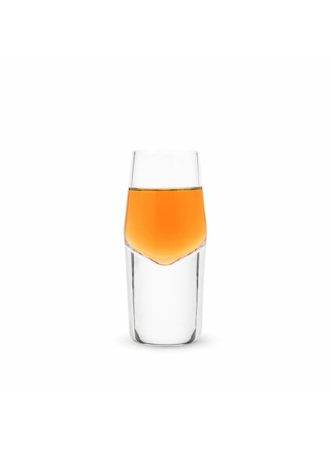 Viski Crystal Heavyweight Shot Glasses Set of 2 - Premium Crystal Clear Glass, Stylish Shot Glasses, Shot Glass Gift Set, 2 oz - Image 5