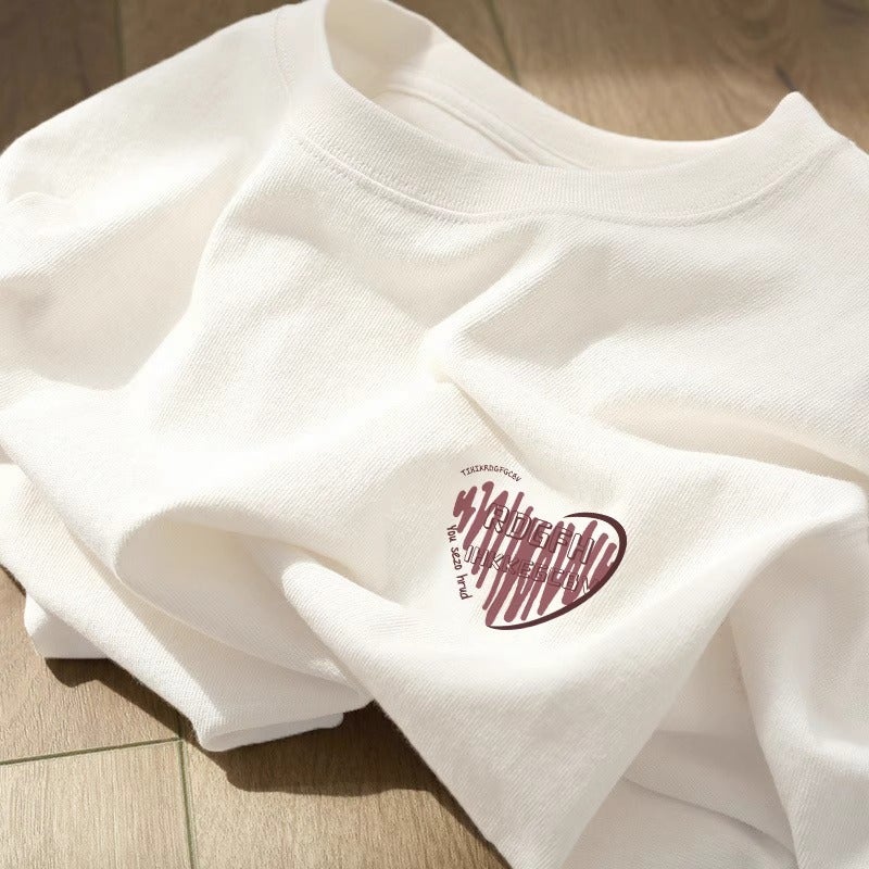 Generic Heavy Cotton Couple Tees Clearance White