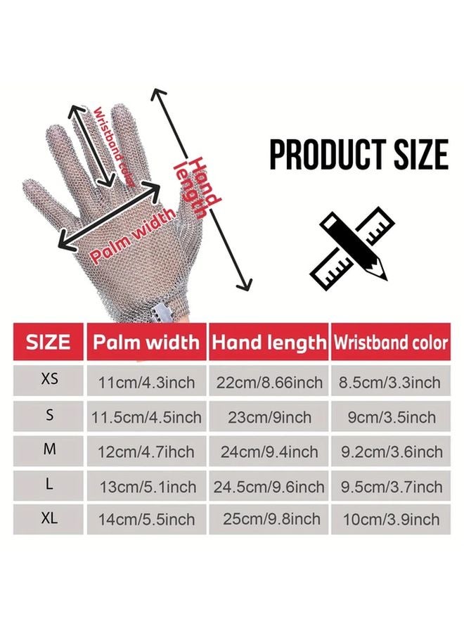 Cut Resistant Chainmail Glove Size XS For Kitchen Safety Meat Cutting Fish Fillet - Image 5