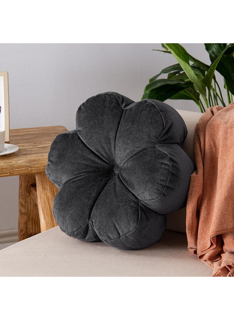 Homedius - Decorative Velvet Daisy Pillow - Image 1