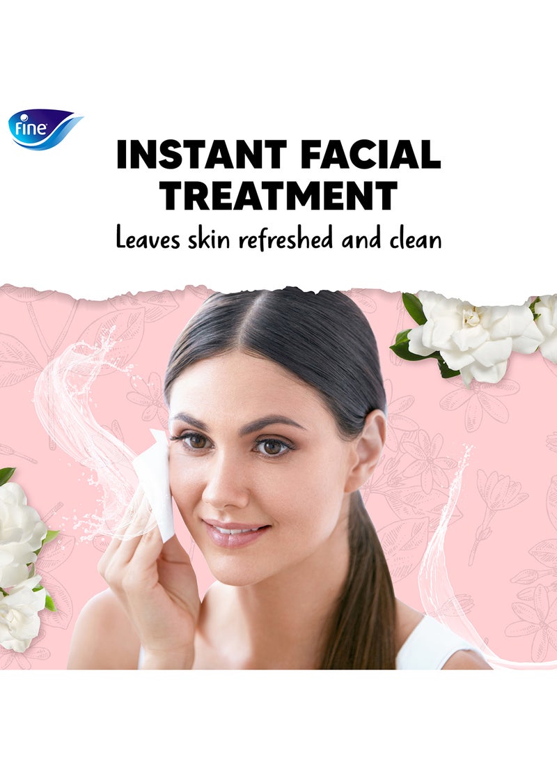 Fine مناديل مبللة طازجة 8 عبوات × 20 ورقة برائحة الجاردينيا خالية من الكحول عبوة عائلية - Image 3