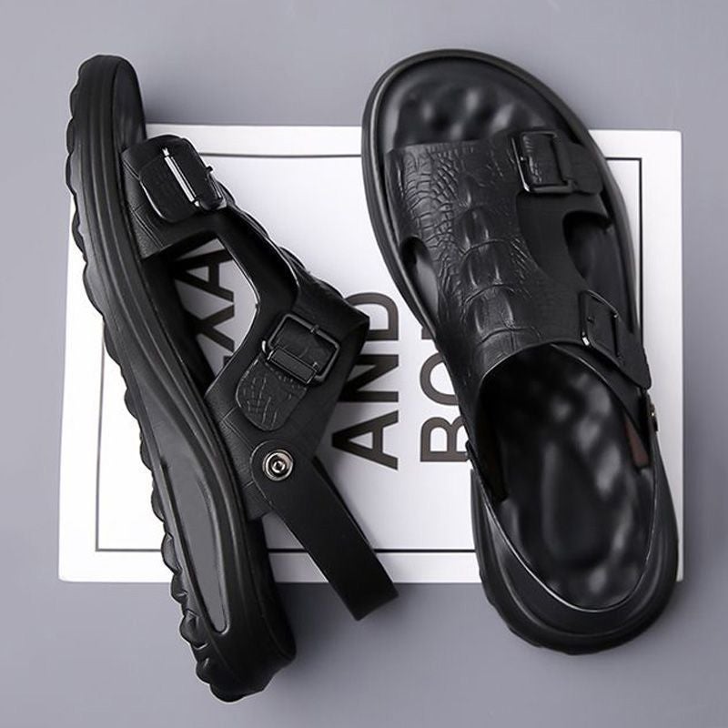 Men'S Sandals, Wear-Resistant Thick-Soled Slippers, Men'S Beach Shoes, Wet And Dry Use, Waterproof Sandals, Can Be Soaked In Water And Are Durable - Image 5