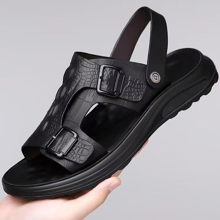 Men'S Sandals, Wear-Resistant Thick-Soled Slippers, Men'S Beach Shoes, Wet And Dry Use, Waterproof Sandals, Can Be Soaked In Water And Are Durable - Image 1