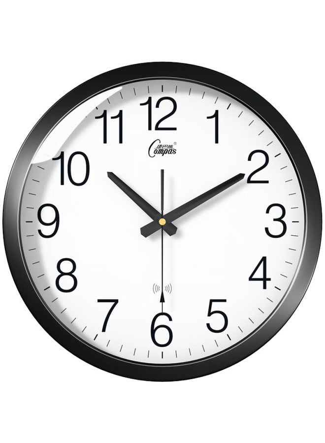 Compas Radio-controlled Clock Automatic Timekeeping Examination Room Living Room Metal Wall Clock Clock Wall 2037 Black - Image 2