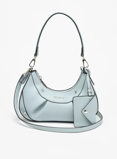 سيليست Solid Shoulder Bag with Zip Closure and Coin Purse