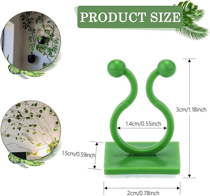 TASMAX plant support for climbers PACK OF 30 PCS leaf plant organiser clip money plant clips for wall support creeper plant support climber support for plants plant holder for wall climbing wall clips - Image 2