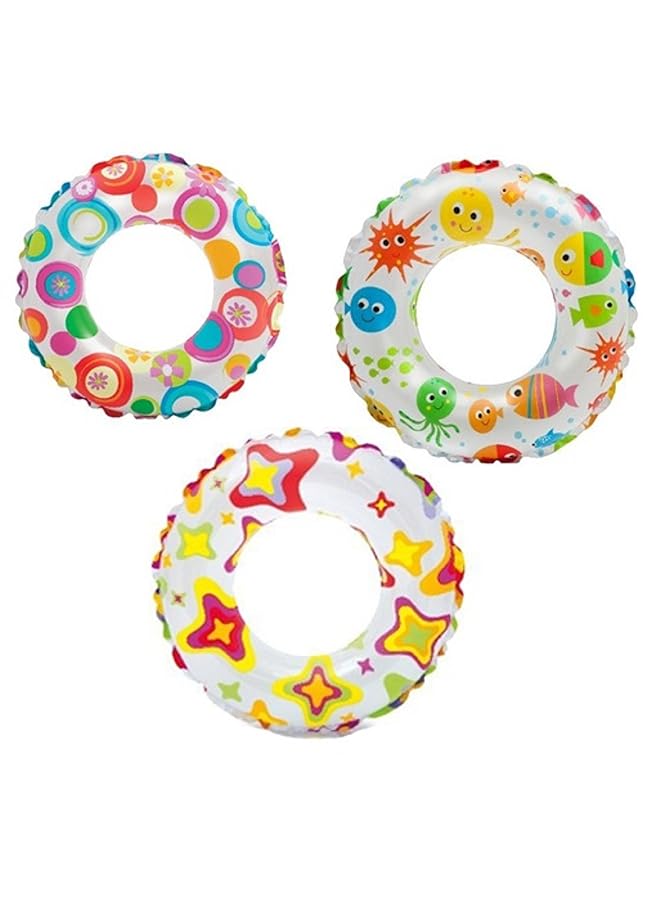 INTEX 59241Np Lively Print Swim Ring - Image 1