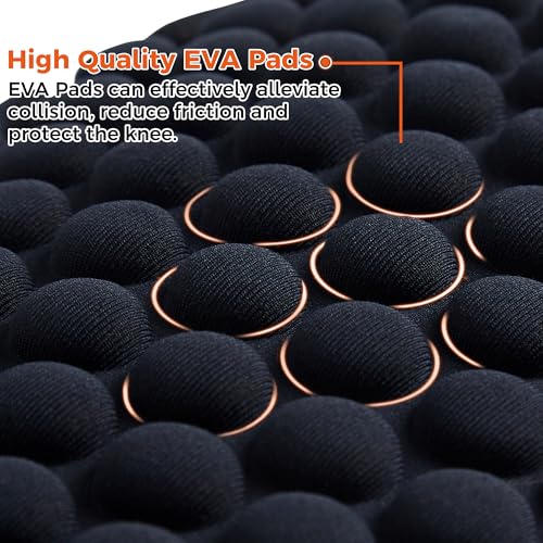 COOLOMG Basketball Knee Pads Youth Kids Adult Football Protective Padded Knee Compression Sleeves Black S - Image 2