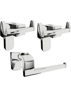 Chrome Lux 3-Piece Bathroom Set Open Toilet Paper Holder Bathrobe Hanger - pzsku/ZA5436DB2795524A0FCB3Z/45/_/1725722305/f75f2e4a-6a5b-44a2-ae0b-4e6b797daea8