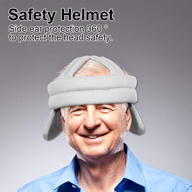 Fdit Elderly Protective Hat Safety Helmet Old Man Fall Prevention with Ear (1#) - Image 3