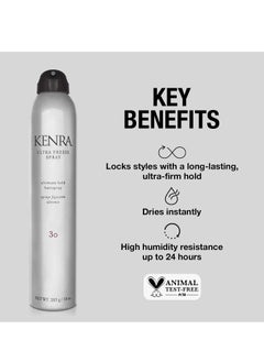 Kenra Kenra Ultra Freeze Spray 30 | Ultimate Hold Hairspray | Long-Lasting, Ultra-Firm Hold | Fast-Drying Formula | Provides Humidity Resistance | High Shine, Flake-Free Finish | All Hair Types  - Image 4