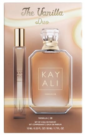 Huda Kayali Beauty The Vanilla Duo Limited Edition Gift Set: Vanilla | 28 Eau De Parfum Full Size (1.7 fl oz / 50 ml) and Travel Size Spray (0.33 fl oz / 10 ml) - Image 2