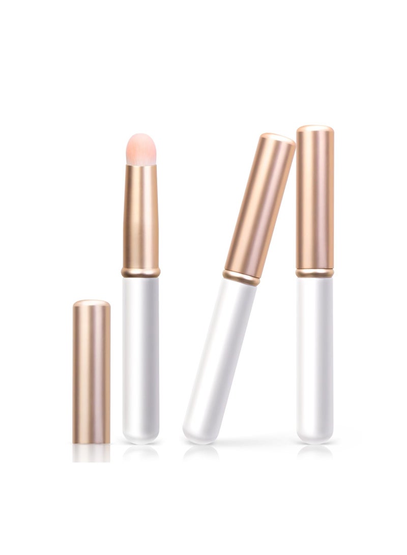 Lip Blending Brush with Lid 6 Pcs Lip Smudge Brush Spot Concealer Brush Professional Lip Gloss Applicators Portable Multi purpose Makeup Blending Brush for Lipstick Gloss Creams - Image 1