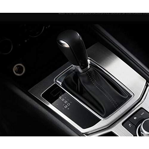 Beautost Fit for Mazda 2017 2018 2019 2020 2021 2022 2023 2024 2025 CX-5 CX5 Interior Gear Shift Knob Console Media Panel Cover Trim Stainless Steel (Silver Gear Panel) - Image 2