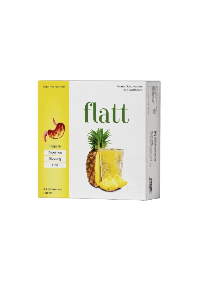 general flatt 16 effervescent tablets simetecone+digestive enzymes