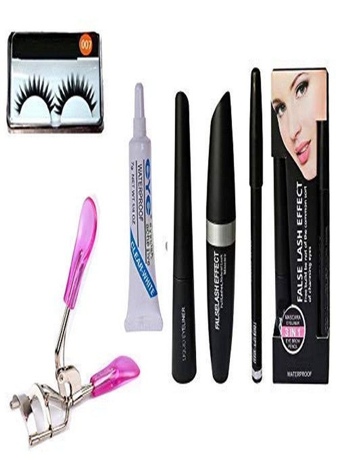 GOLD MAX Eye Makeup Combo Kit (1 Eyelash Curler + 1 Eyelash + 3 in 1 Mascara combo pack + 1 Eye Less Glue - Image 2