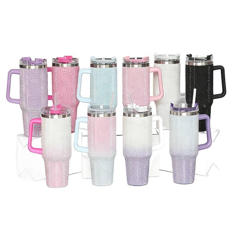 كوب قهوة بغطاء بشفاط ومناسب لحامل الأكواب من ستانلس ستيل وجدار مزدوج، 1200 ml مع غطاء بقشة من الستانلس ستيل - Image 2