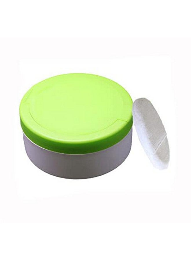 XINGZI 1Pcs Abs Empty Refillable Baby Talcum Powder Box With Green Lid Sifter And Powder Puff Baby Skin Care Powder Case Loose Powder Jar Container Bottle Holder For Baby Afterbath - Image 4