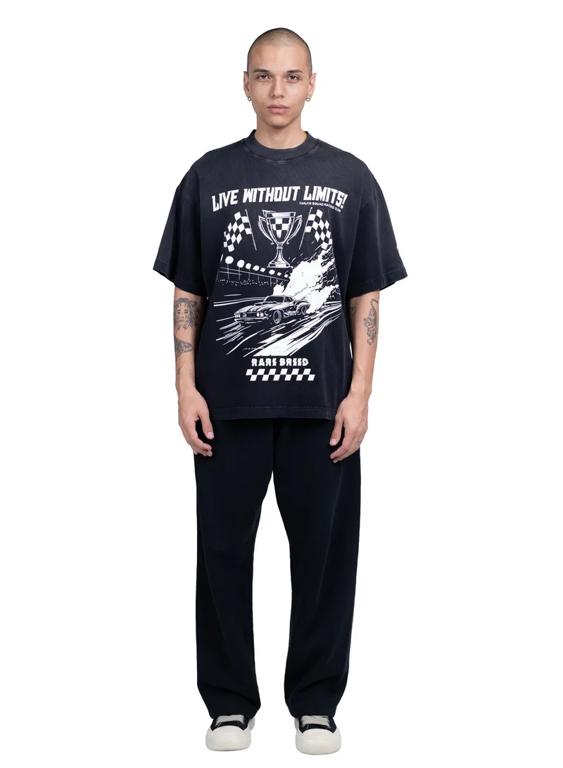 تنجيم سكواد تي شيرت سباق تي إس - أسود