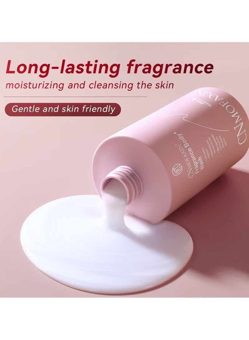 CNMOFAXIN Fragrance Body Wash with Long Lasting Scent (480ml x 2 Pack) – Moisturizing & Hydrating Body Cleanser with Coconut Oil & Microcapsule Fragrance Technology – Organic & Skin Friendly - Image 3