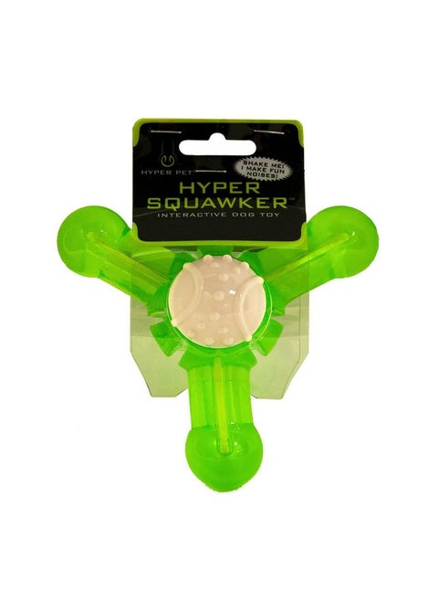 Hyper Pet Hyper Squawkers Dog Jack Durable Dog Toy Designed from TPR and Nylon with an Enticing Giggle Noise Medium