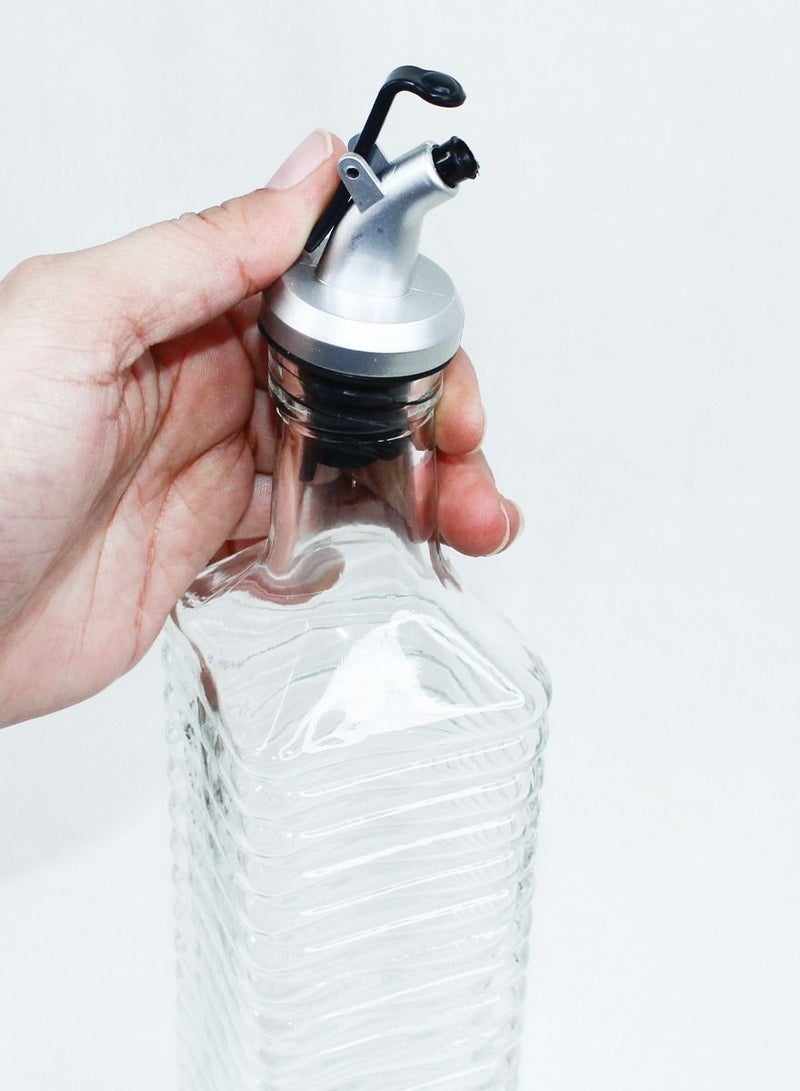 Oil Dispenser Glass Bottle 500ml For Cooking and Dressing Of Salads For Barbecue Parties Non Slippery Body With Elegant and Stylish Design Suitable For Oil and Vinegar and Sauce and Much More - Image 3