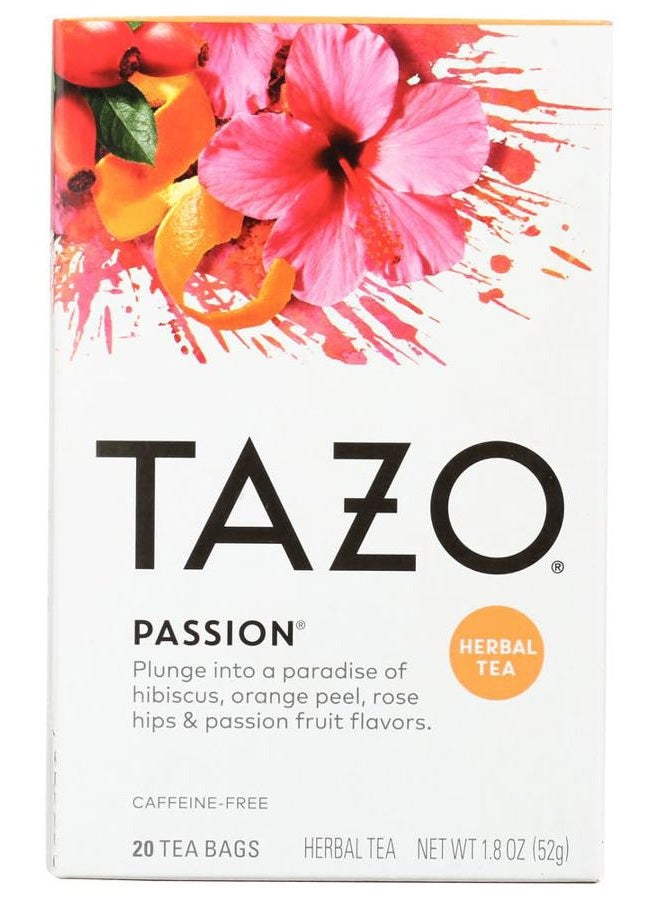 Tazo Passion Tea, 20 Tea Bags - Image 1