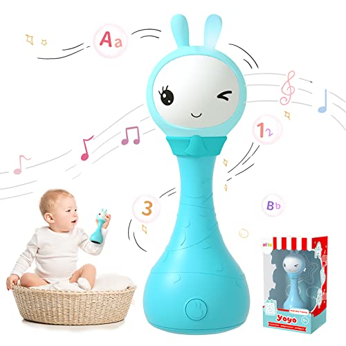 alilo Yoyo Talking Bunny Baby Singing Musical Rattle Mimicking Toys Repeats What You Say Preloaded 90 Audio Content ABCNumberNotes Learning Toys for Toddlers Infant Newborn Boy Girl Gifts - Image 1