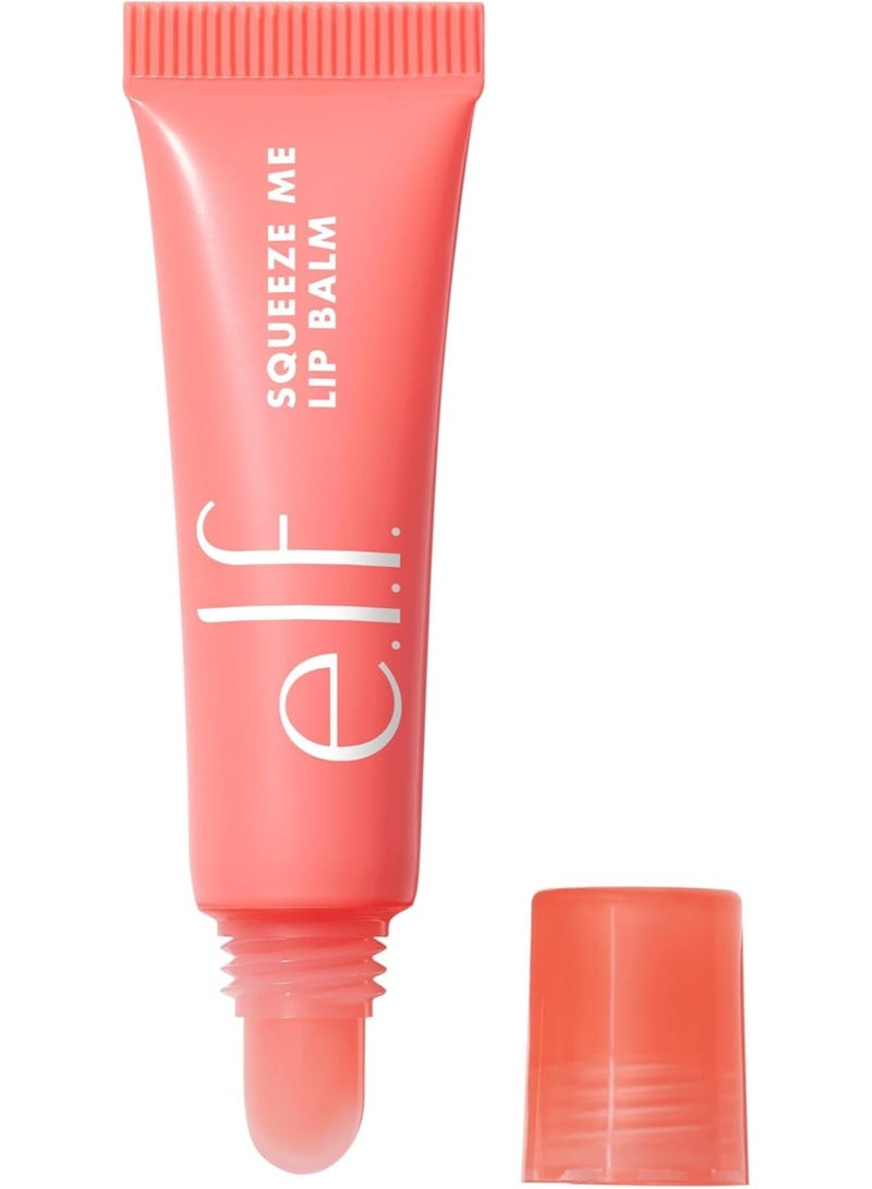 elf Squeeze Me Lip Balm, Moisturising Lip Balm For A Sheer Tint Of Colour, Infused With Hyaluronic Acid, Strawberry - Image 1