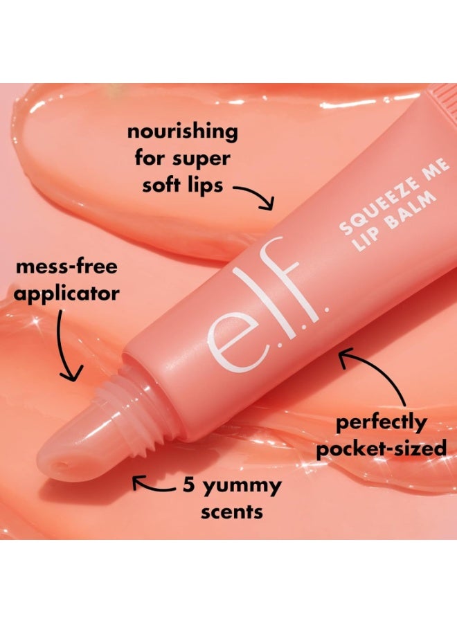 elf Squeeze Me Lip Balm, Moisturising Lip Balm For A Sheer Tint Of Colour, Infused With Hyaluronic Acid, Strawberry - Image 3