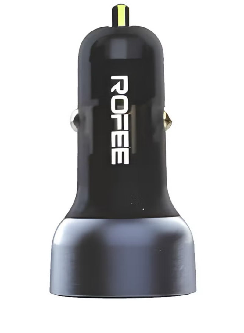 روفی USB C USB A شاحن سيارة شحن سريع ثنائي المنفذ محول هاتف السيارة PD 60W أو QC 30W /RC601 - Image 1