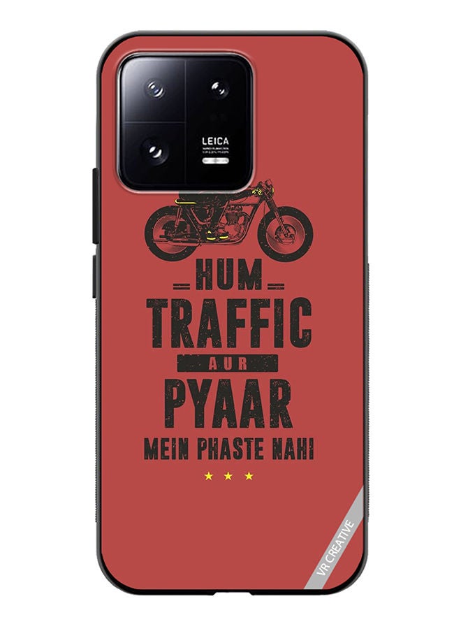 Protective Case Cover For Xiaomi 13 Traffic Aur Pyaar Design Multicolour