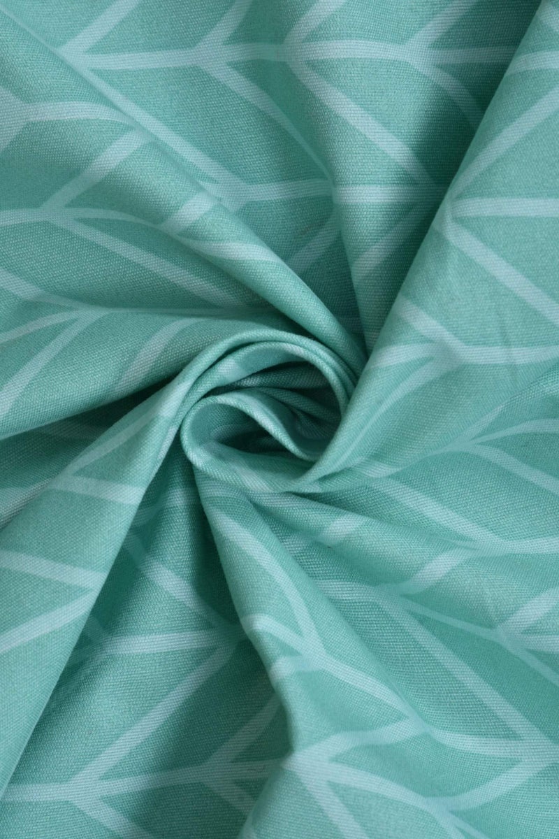 Castiqa Microfibre Unique Patterns Diwan Set Covers 8 Pcs Set of 1 Bedsheet 2 Bolsters and 5 Cushion Covers (Sea Green Floral) - Image 3