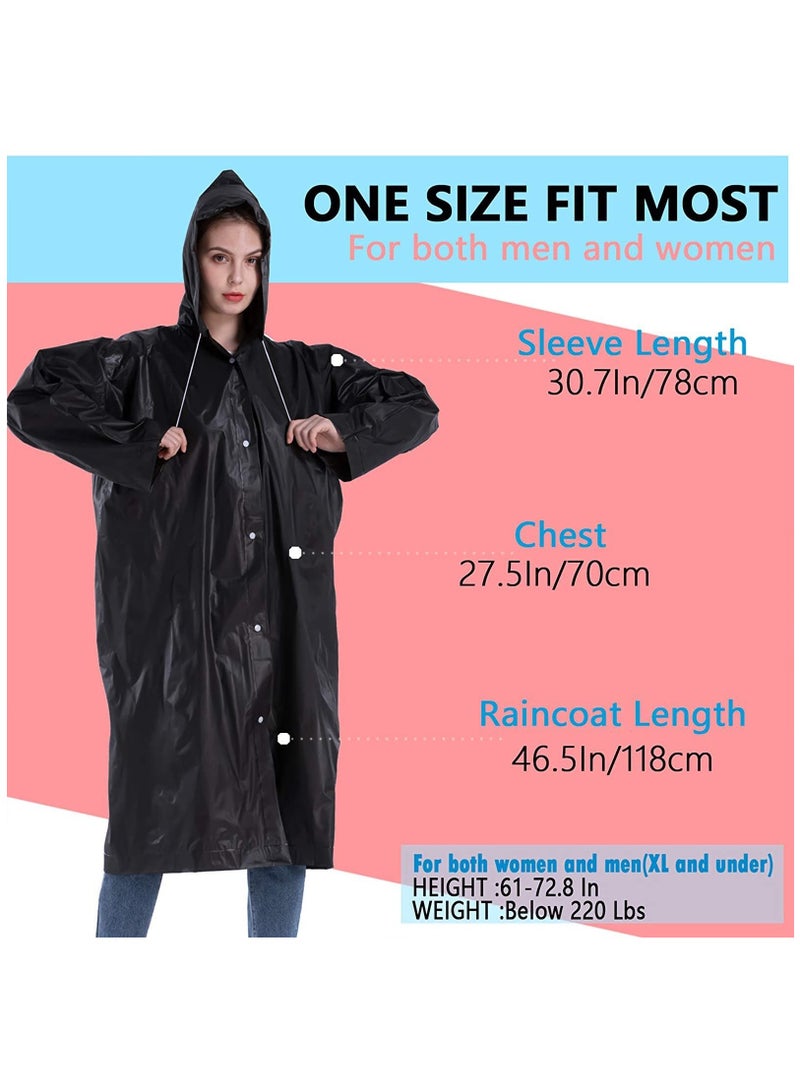 Universal Waterproof EVA Rain Ponchos for Adults - MAKINGTEC Reusable Long Sleeve Raincoats for Men and Women, Perfect for Camping, Hiking, and Outdoor Activities (2 Pack) - Image 3