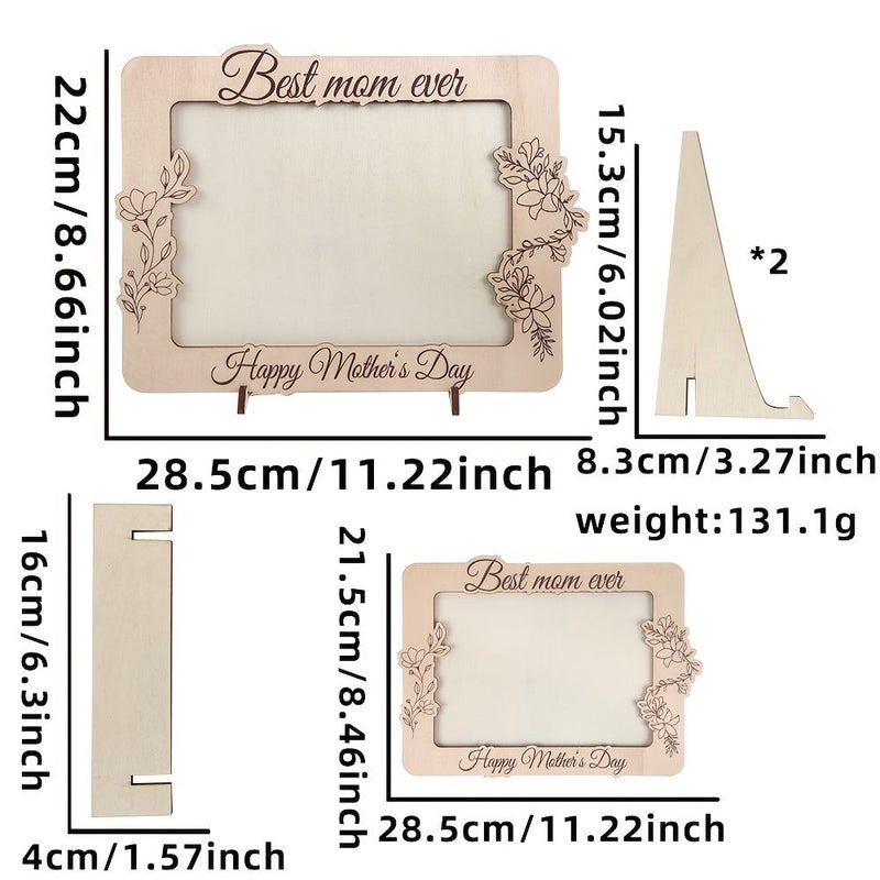 2026 New Style Mother Day Wooden Photo Frame 3D Stereo Tabletop Display - Image 3
