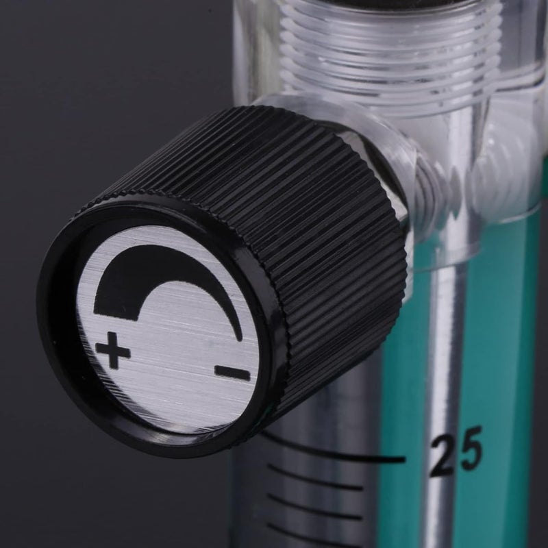 Gas er, Transparent Acrylic Meter for Oxygen or Nitrogen, 2.5, 25LPM Rate with Control Valve, Easy to Use, 8mm Barbs, Detect and Control Oxygen in Industry, Suitable for - Image 2