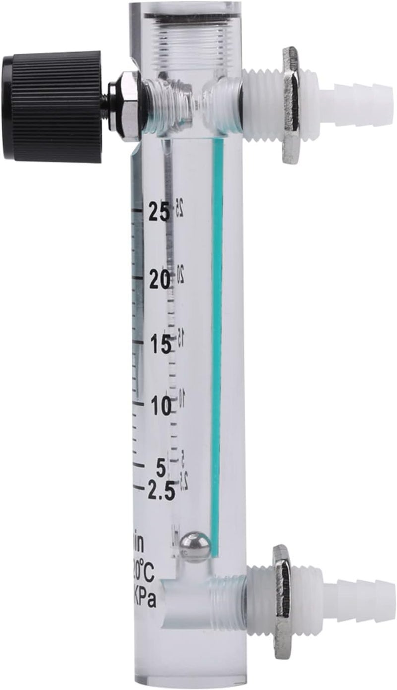 Gas er, Transparent Acrylic Meter for Oxygen or Nitrogen, 2.5, 25LPM Rate with Control Valve, Easy to Use, 8mm Barbs, Detect and Control Oxygen in Industry, Suitable for - Image 4