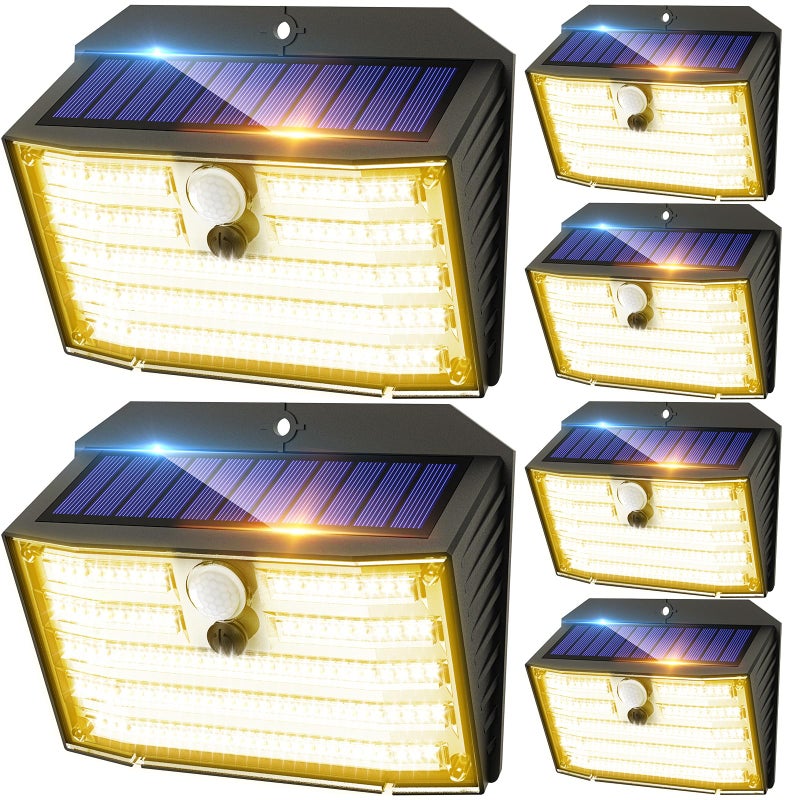 CLAONER Solar Lights Outdoor 126 LED Wireless Motion Sensor Lights IP65 Waterproof Security Lights 3 Modes 270 Lighting Angle UltraBright Wall Lights for Deck Patio Fence Garage - Image 2