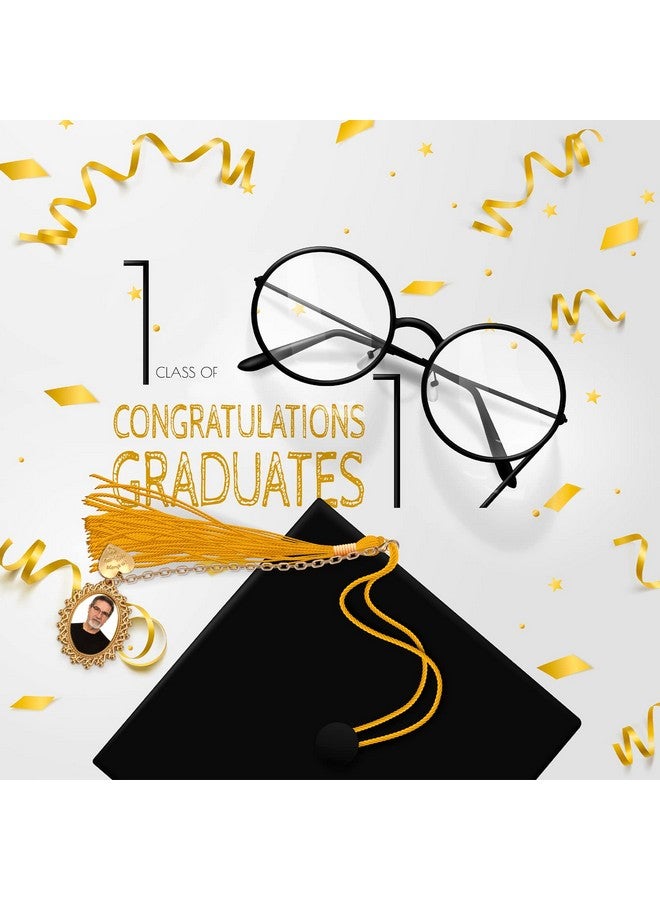 Sureio Class Of 2024 College Gifts Custom Graduation Cap Tassel 2024 Oval Antique Photo Charm I Always With You Memorial Photo Charm For Cap In Memory For Graduation(1 Piece)  - Image 3