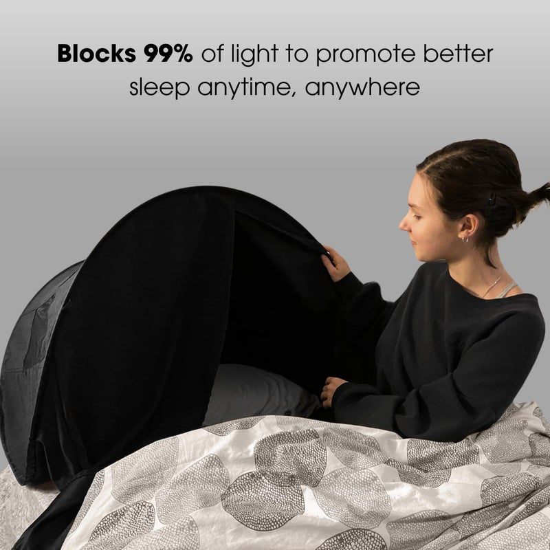 zDen The Original Patented Light-Blocking Luxury Sleep Den Bed Tent: Certified Non-Toxic Blackout Canopy to Improve Sleep Anytime, Anywhere. Perfect for Nightshift, Dorms, Travel, Naps and Relaxation - Image 3