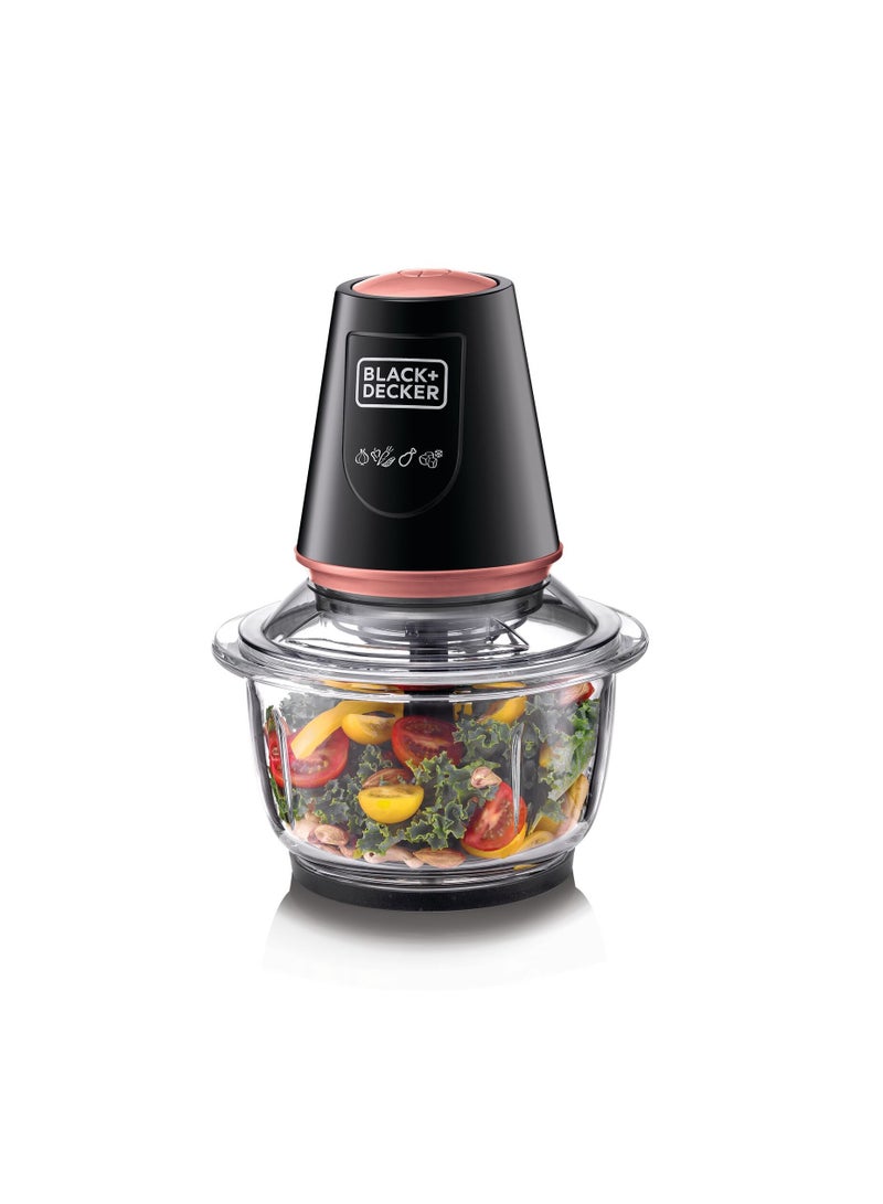 BLACK+DECKER vegetable chopper (glass bowl)  1.2 liters - 400 watts GC430 400 W GC430 / GC430-B5 black - Image 4